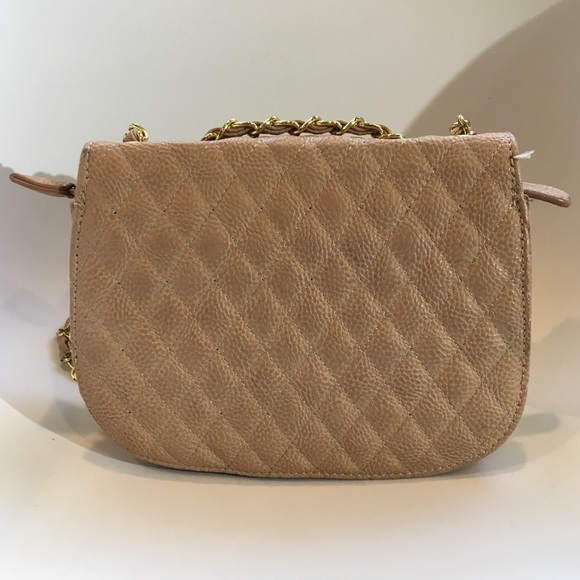 Tan quilted Crossbody Bag - Picture 4 of 8